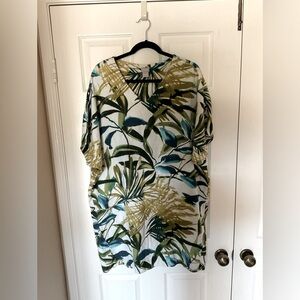 Chicos washable linen tropical dress